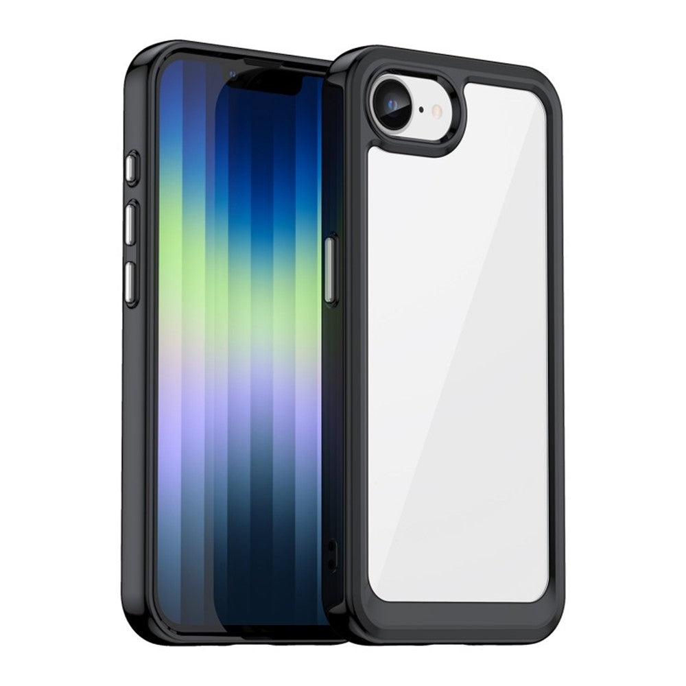 WANLONFENG For iPhone 17e / 16e Phone Case  XC Series TPU Acrylic Cover with Tempered Glass (Big Lens Hole)