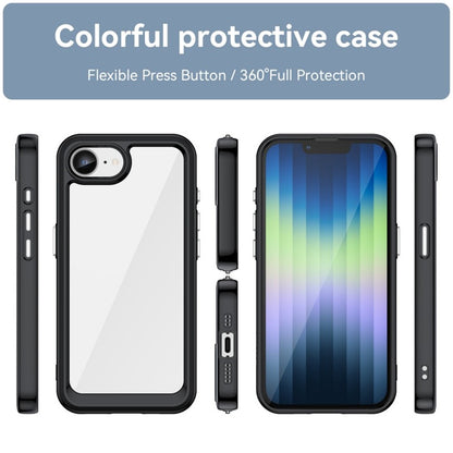 WANLONFENG For iPhone 17e / 16e Phone Case  XC Series TPU Acrylic Cover with Tempered Glass (Big Lens Hole)