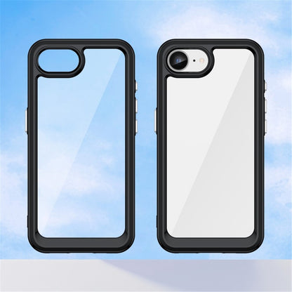 WANLONFENG For iPhone 17e / 16e Phone Case  XC Series TPU Acrylic Cover with Tempered Glass (Big Lens Hole)