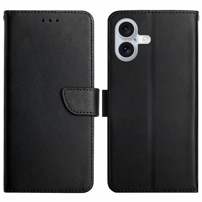 For iPhone 17 Case Genuine Cow Leather Phone Cover Nappa Texture