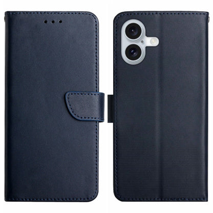 For iPhone 17 Case Genuine Cow Leather Phone Cover Nappa Texture