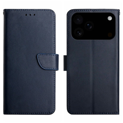 For iPhone 17 Pro Case Genuine Cow Leather Phone Cover Nappa Texture