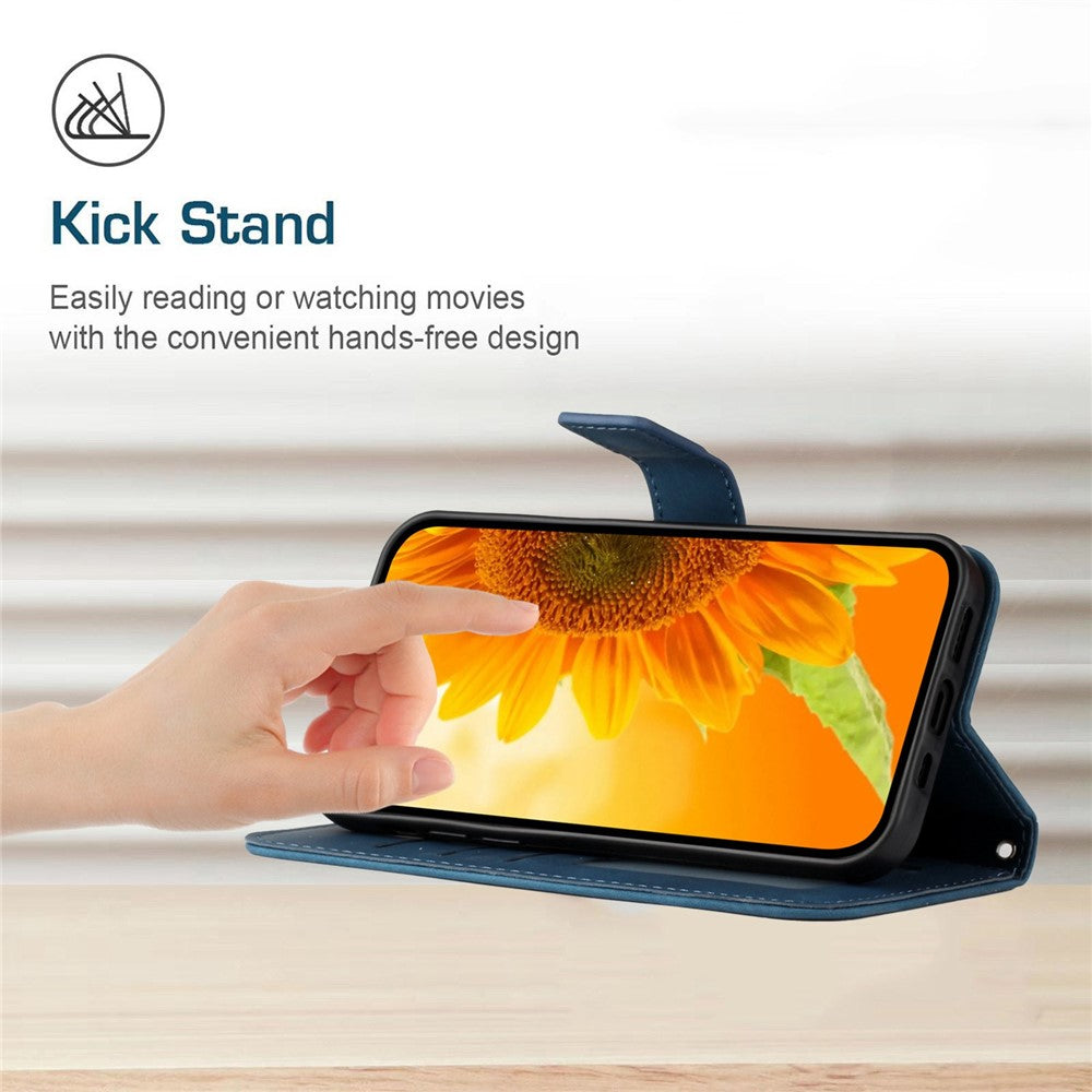 For iPhone 17 Pro Max Case Sunflower Imprint PU Leather Phone Cover with Long Strap