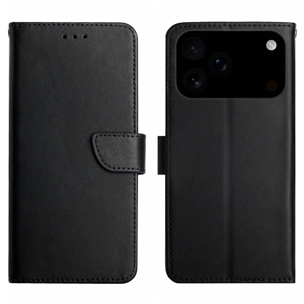 For iPhone 17 Pro Max Case Genuine Cow Leather Phone Cover Nappa Texture