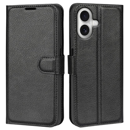 For iPhone 17 Case Litchi Texture Shockproof Leather Wallet Phone Cover