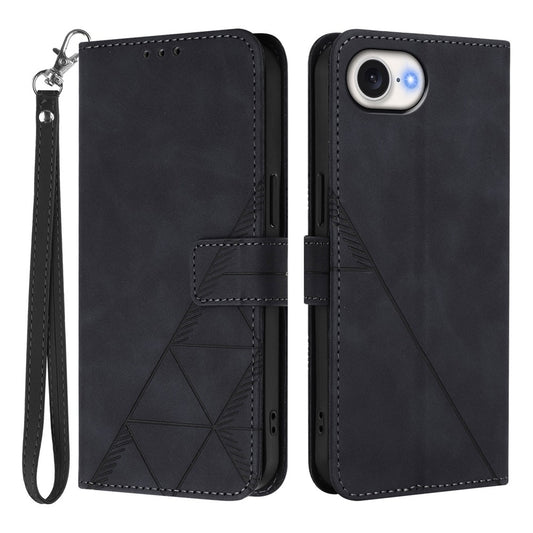 For iPhone 17e / 16e Leather Case with Hand Strap Wallet Stand Phone Cover