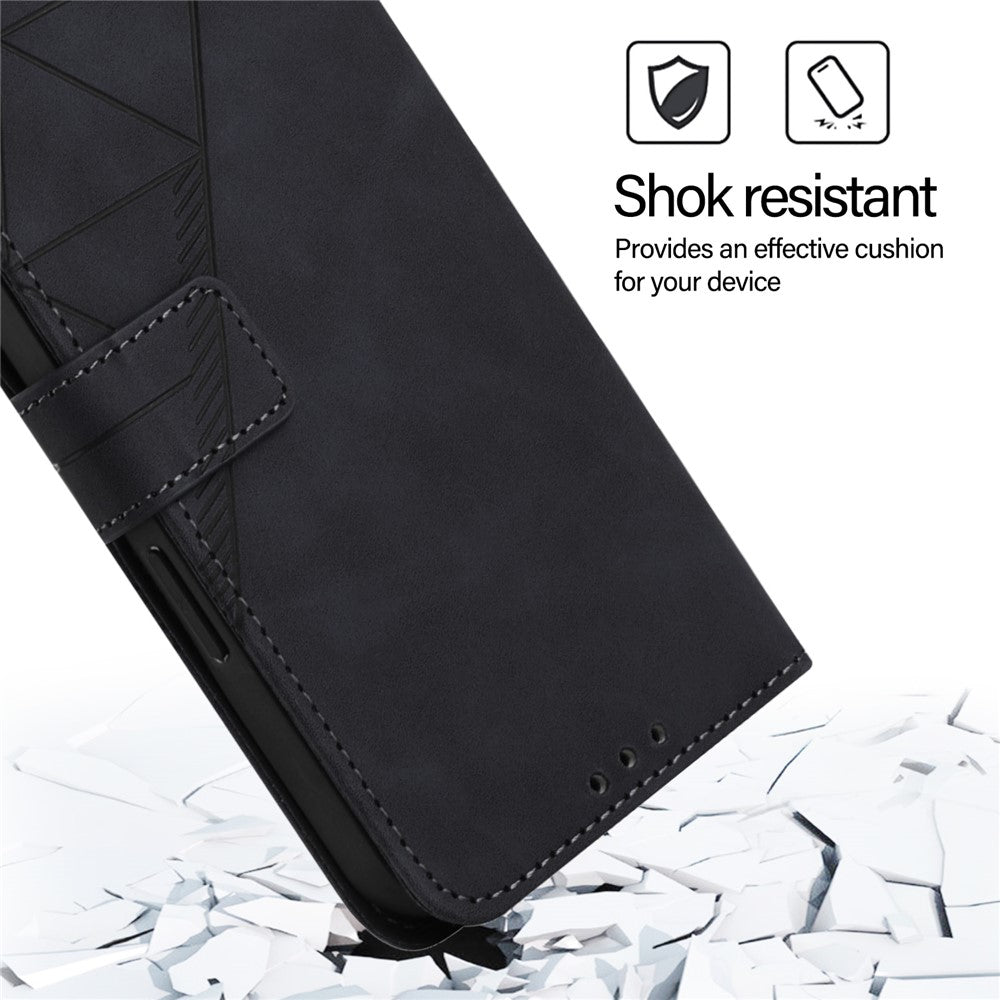 For iPhone 17e / 16e Leather Case with Hand Strap Wallet Stand Phone Cover