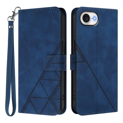 For iPhone 17e / 16e Leather Case with Hand Strap Wallet Stand Phone Cover