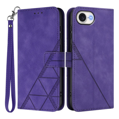For iPhone 17e / 16e Leather Case with Hand Strap Wallet Stand Phone Cover