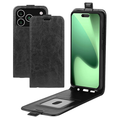 For iPhone 17 Pro Case with Card Slots Vertical Flip Leather Phone Cover