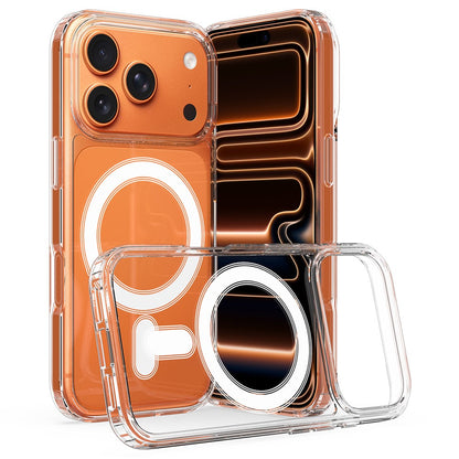 For iPhone 17 Pro Max Clear Phone Case Compatible with MagSafe TPU+Acrylic Back Cover