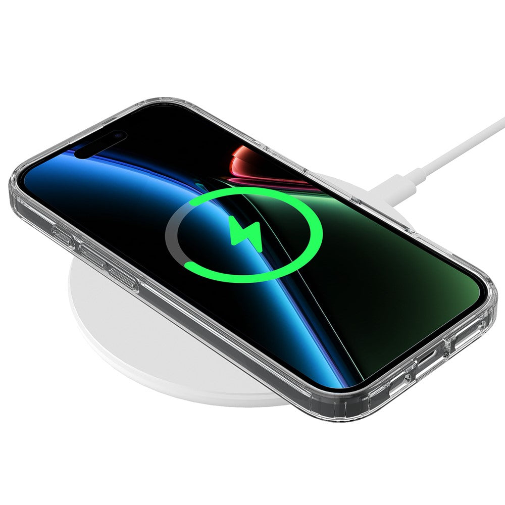For iPhone 17 Clear Phone Case Compatible with MagSafe TPU+Acrylic Back Cover