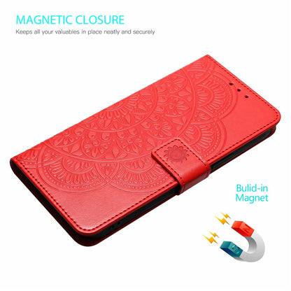 For iPhone 18 Pro / 17 Pro Leather Case with Card Slots Mandala Pattern Phone Cover Stand
