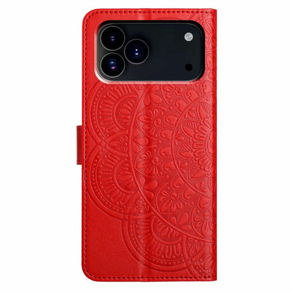 For iPhone 18 Pro / 17 Pro Leather Case with Card Slots Mandala Pattern Phone Cover Stand
