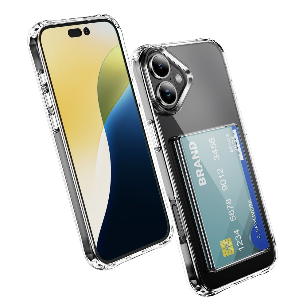 For iPhone 17 Case Protective TPU Phone Cover with Card Holder