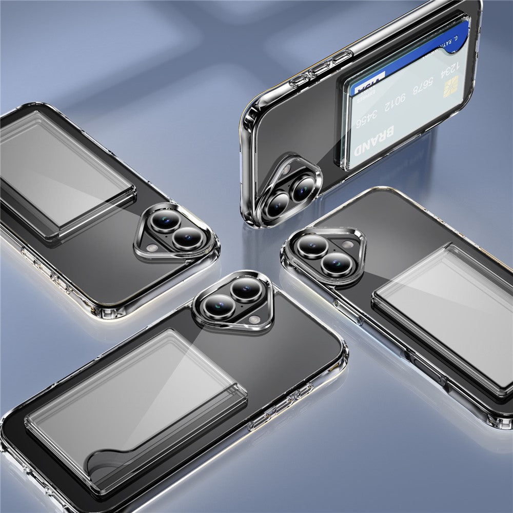 For iPhone 17 Case Protective TPU Phone Cover with Card Holder