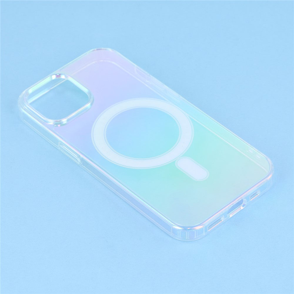 For iPhone 14 Plus Slim Case Acrylic + TPU Gradient Phone Cover Compatible with MagSafe