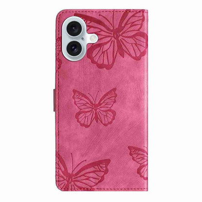 For iPhone 17 Case Butterfly Design Flip Wallet Leather Phone Cover Skin-Touch