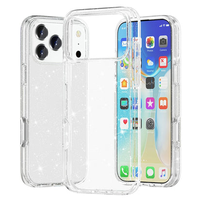 For iPhone 17 Pro Max Case Sparkly Powder Glitter Shiny Soft TPU + Hard PC Back Cover