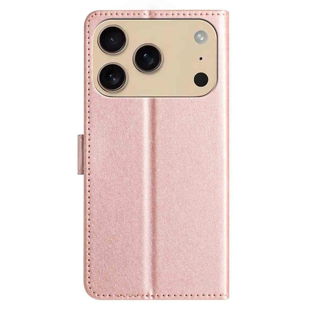 For iPhone 18 Pro / 17 Pro Wallet Case Leather Folio Phone Cover Magnetic Clasp