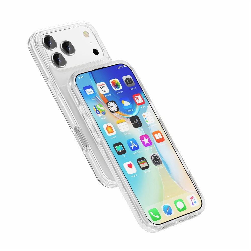 For iPhone 17 Pro Magnetic Case Compatible with MagSafe PC + TPU Clear Phone Cover