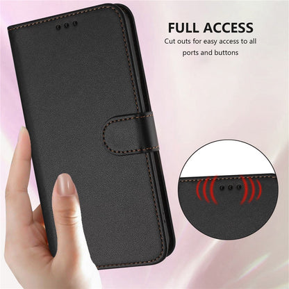 For iPhone 17e / 16e Leather Case Wallet Stand Phone Cover with Wrist Strap