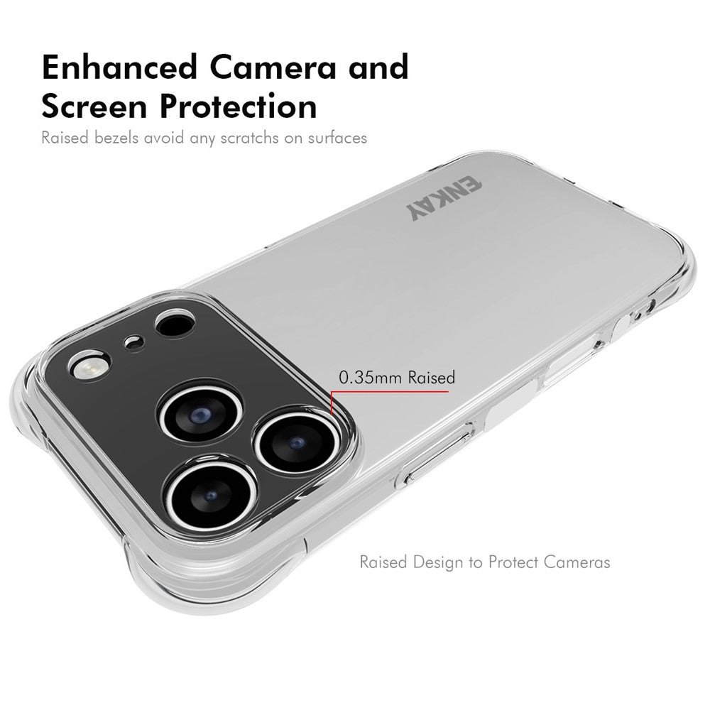ENKAY HAT PRINCE For iPhone 17 Pro Clear Phone Case   Shockproof Anti-slip TPU Cover