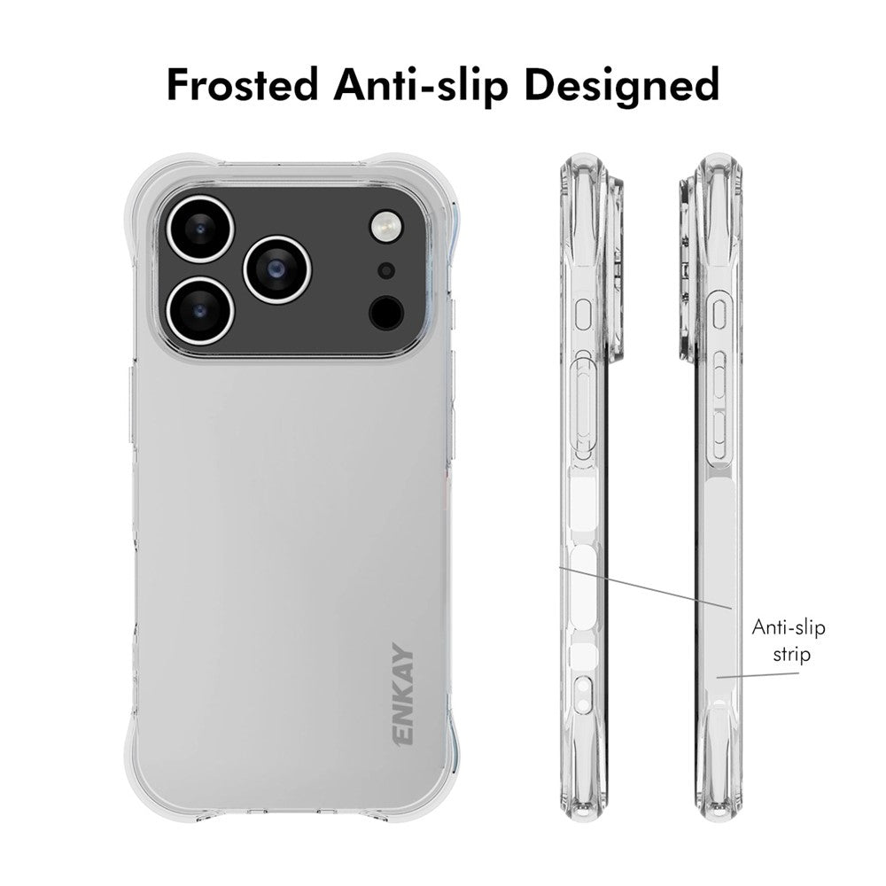 ENKAY HAT PRINCE For iPhone 17 Pro Clear Phone Case   Shockproof Anti-slip TPU Cover