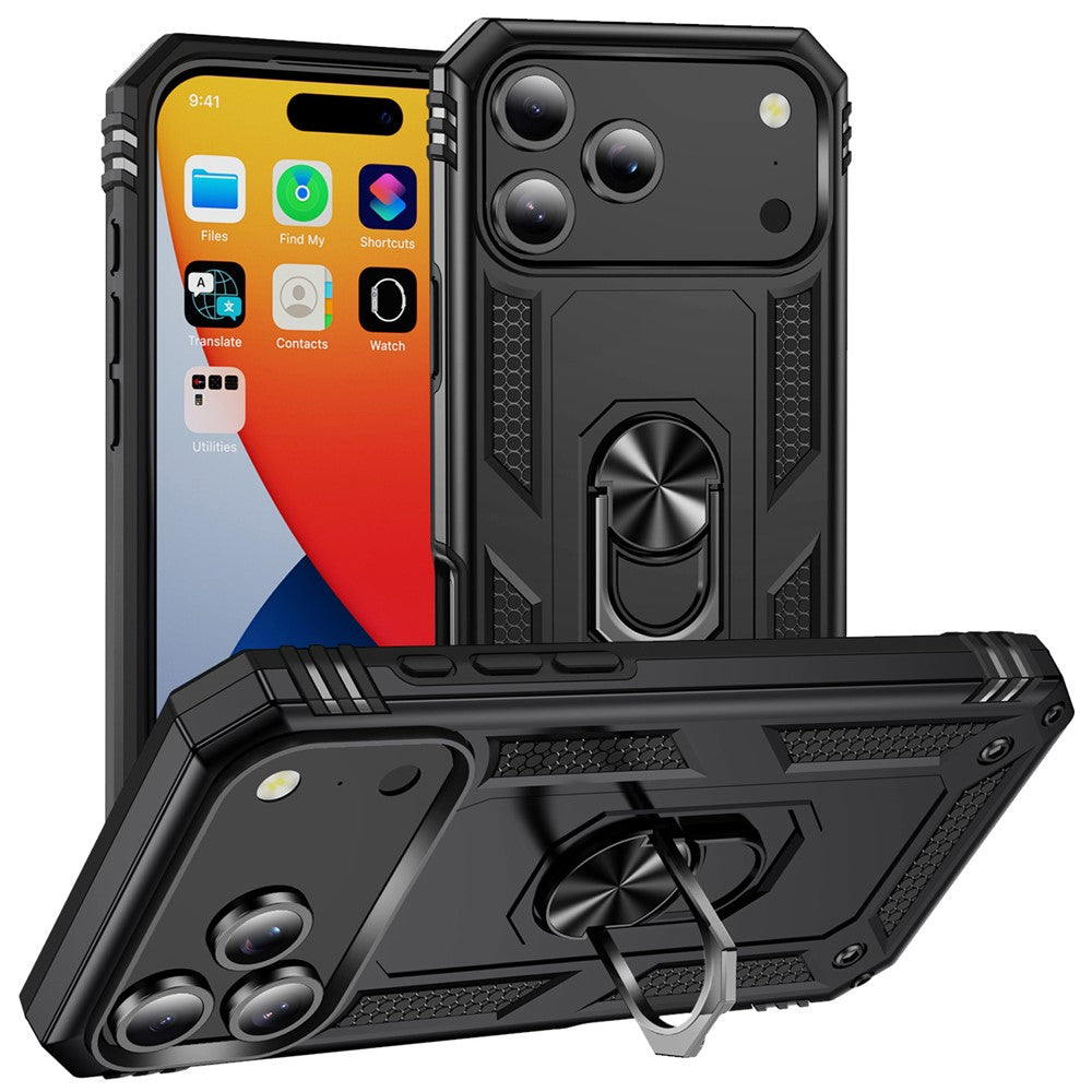 For iPhone 17 Pro Max Case PC + TPU Phone Cover with Kickstand
