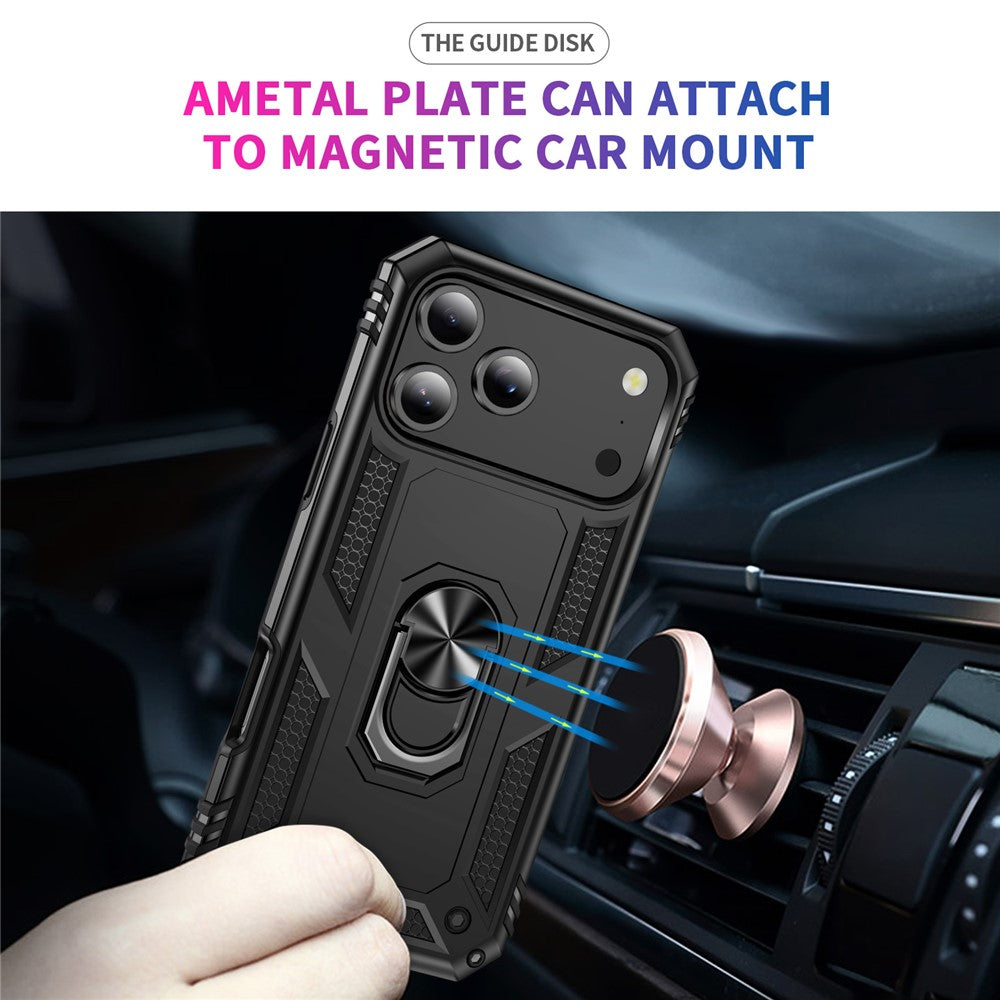 For iPhone 17 Pro Max Case PC + TPU Phone Cover with Kickstand
