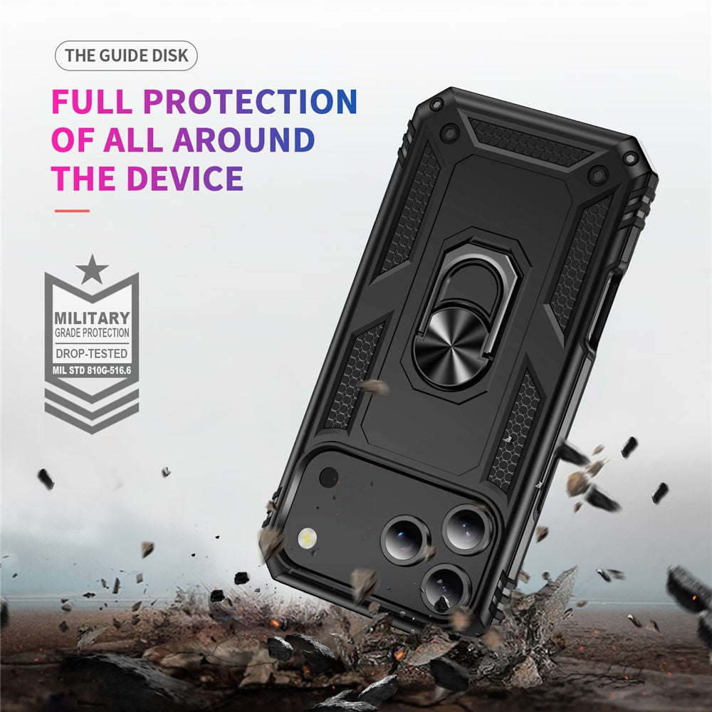 For iPhone 17 Pro Max Case PC + TPU Phone Cover with Kickstand