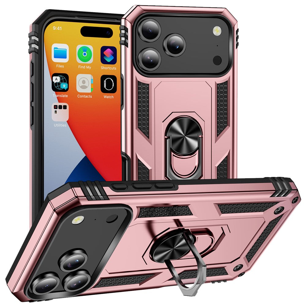 For iPhone 17 Pro Max Case PC + TPU Phone Cover with Kickstand