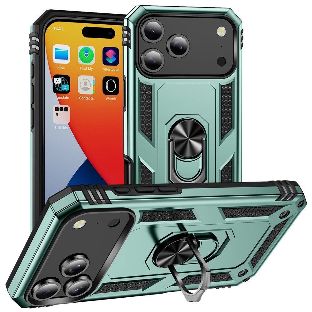 For iPhone 17 Pro Max Case PC + TPU Phone Cover with Kickstand