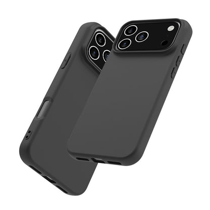 For iPhone 17 Pro Case Soft Matte Back TPU Black Phone Cover , Large Cutout