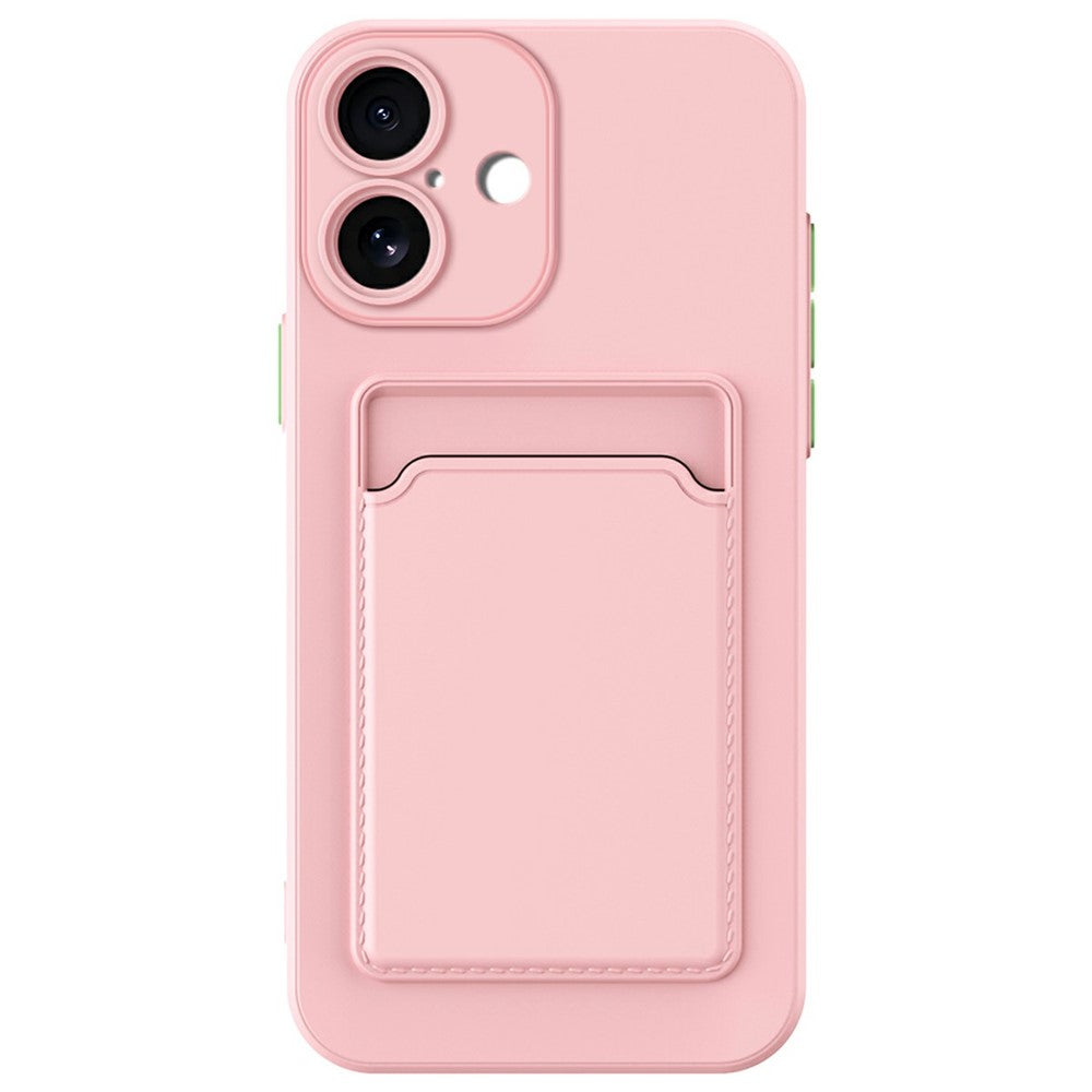 For iPhone 17 Case Flexible TPU Phone Cover with Back Card Slot