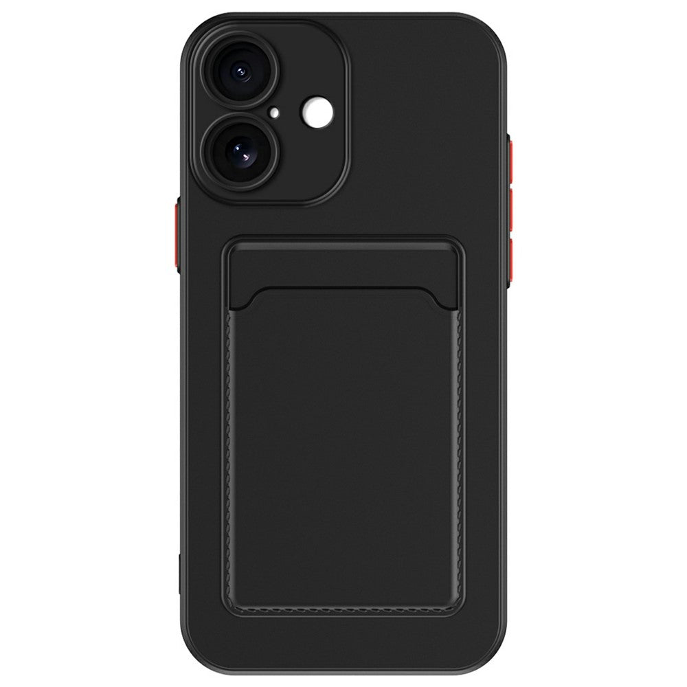 For iPhone 17 Case Flexible TPU Phone Cover with Back Card Slot