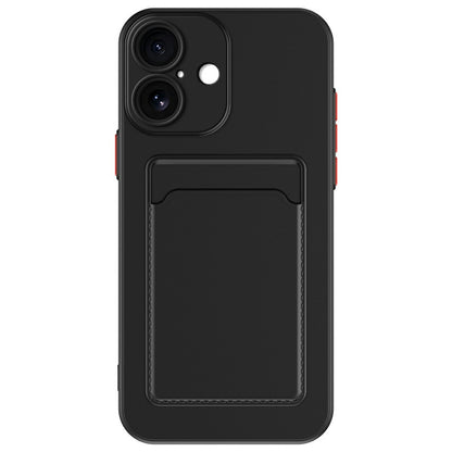 For iPhone 17 Case Flexible TPU Phone Cover with Back Card Slot