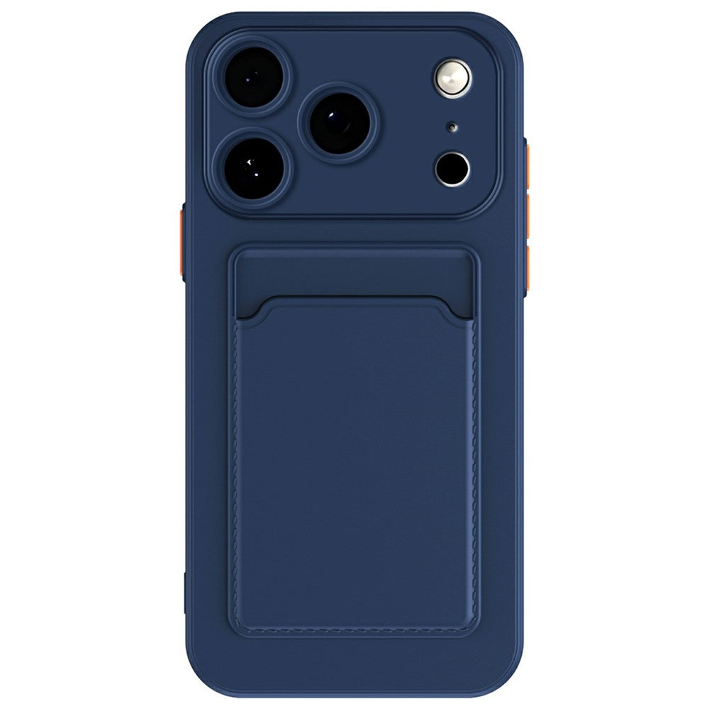 For iPhone 17 Pro Case Flexible TPU Phone Cover with Back Card Slot