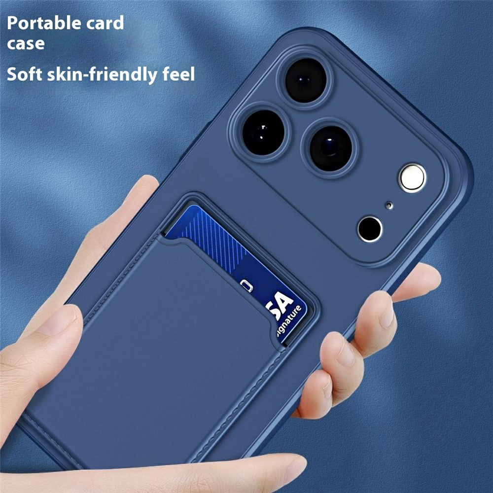 For iPhone 17 Pro Case Flexible TPU Phone Cover with Back Card Slot