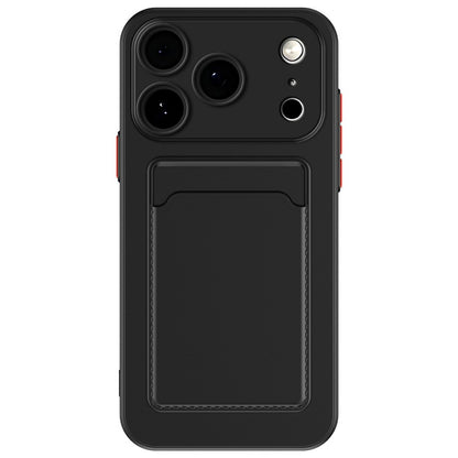 For iPhone 17 Pro Case Flexible TPU Phone Cover with Back Card Slot