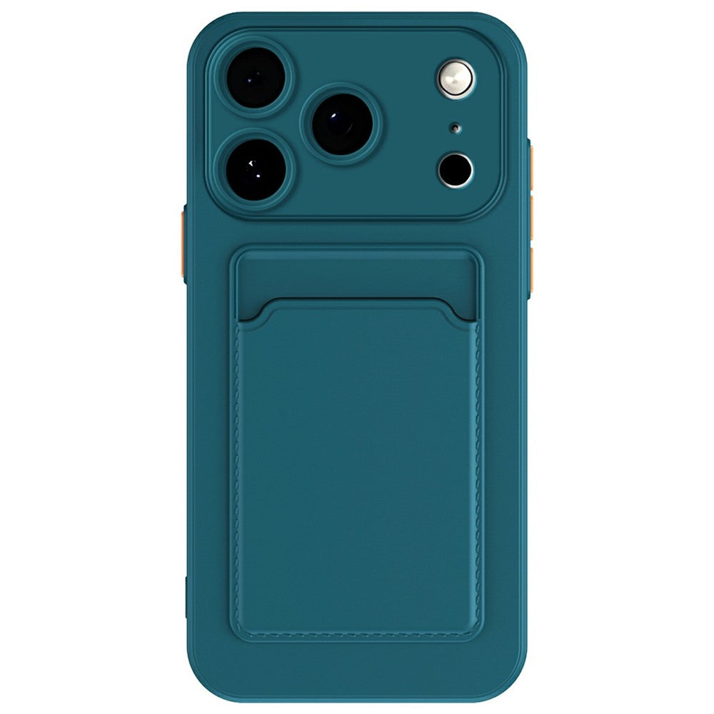 For iPhone 17 Pro Case Flexible TPU Phone Cover with Back Card Slot