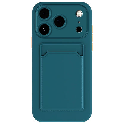 For iPhone 17 Pro Case Flexible TPU Phone Cover with Back Card Slot