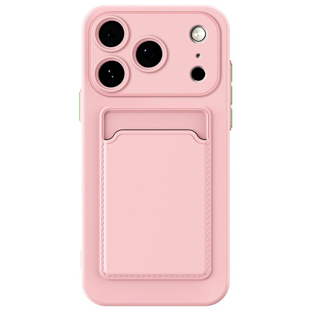 For iPhone 17 Pro Case Flexible TPU Phone Cover with Back Card Slot