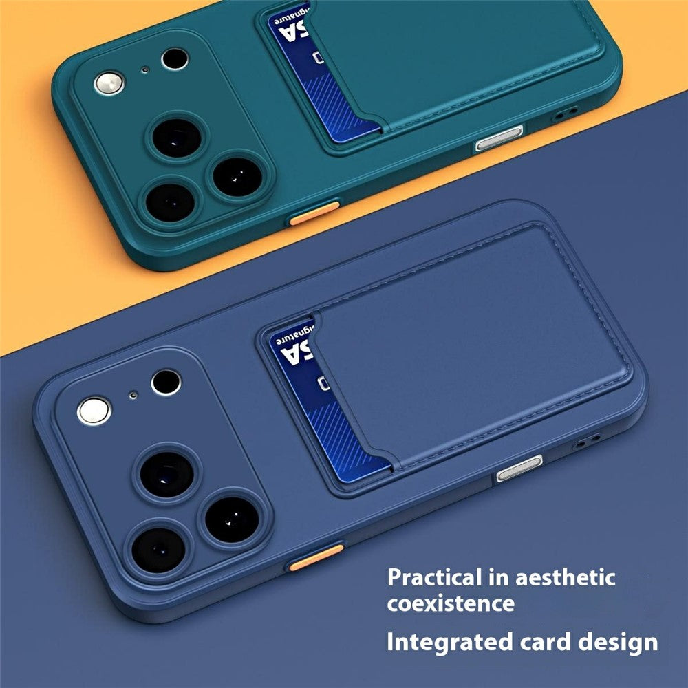 For iPhone 17 Pro Max Case Flexible TPU Phone Cover with Back Card Slot