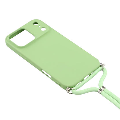 For iPhone 17 Pro Max Case Soft TPU Fiber Lining Phone Cover with Shoulder Strap