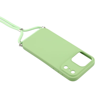 For iPhone 17 Pro Max Case Soft TPU Fiber Lining Phone Cover with Shoulder Strap