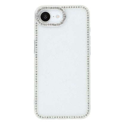 For iPhone 17e / 16e Case Rhinestone Edge Glitter Back TPU + PC IMD Phone Cover