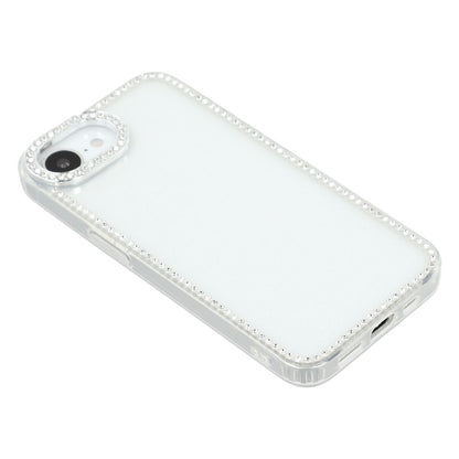For iPhone 17e / 16e Case Rhinestone Edge Glitter Back TPU + PC IMD Phone Cover