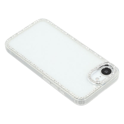 For iPhone 17e / 16e Case Rhinestone Edge Glitter Back TPU + PC IMD Phone Cover