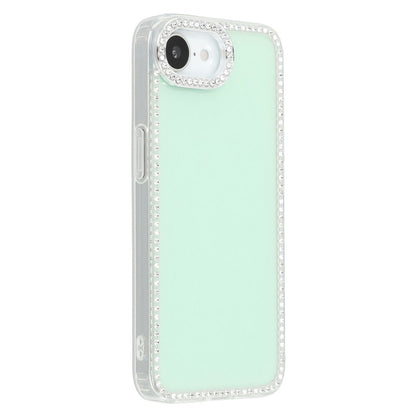 For iPhone 17e / 16e Case Rhinestone Edge Glitter Back TPU + PC IMD Phone Cover